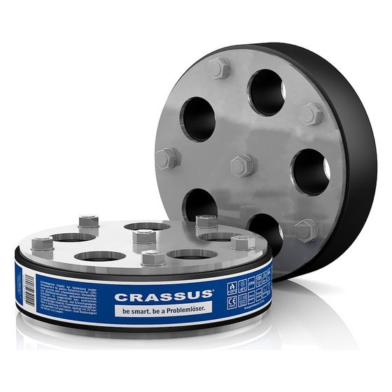 Crassus Pressringdichtung Typ M, DN 150, 5x0-32mm, 2,5 bar, Dichtung 30mm, EPDM/V4A