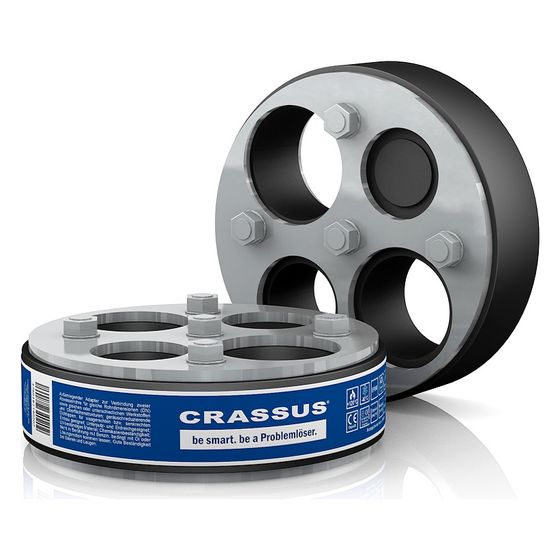 Crassus Pressringdichtung Typ M, DN 150, 2x0-32mm 2x0-50mm, 2,5 bar, Dichtung 30mm, EPDM/V2A