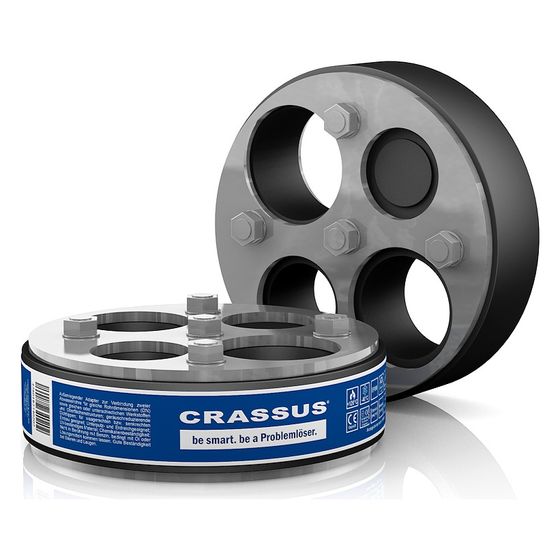 Crassus Pressringdichtung Typ M, DN 150, 2x0-32mm 2x0-50mm, 2,5 bar, Dichtung 30mm, EPDM, V4A