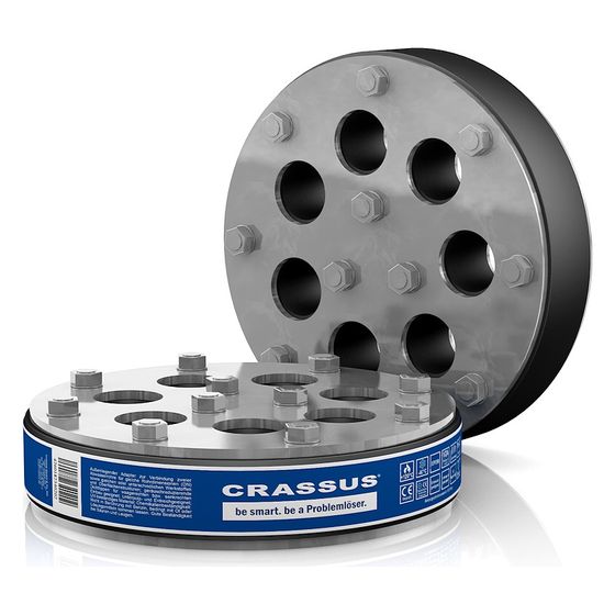 Crassus Pressringdichtung Typ M, DN 200, 7x0-32mm, 2,5 bar, Dichtung 30mm, EPDM/V4A