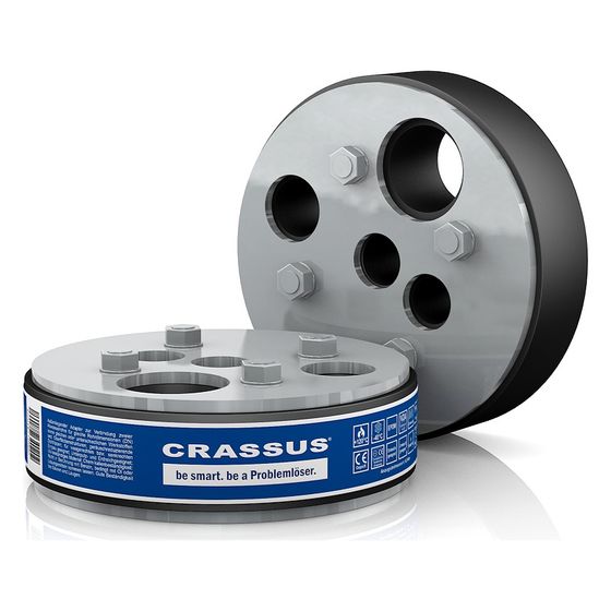 Crassus Pressringdichtung Typ M, DN 200, 3x0-32mm 3x0-50mm, 2,5 bar, Dichtung 30mm, EPDM, V2A