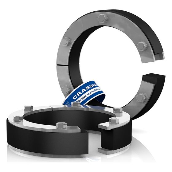 Crassus Pressringdichtung SD30-T, DN 200, AD 0-175mm, 2,5 bar, 30mm, EPDM/V4A