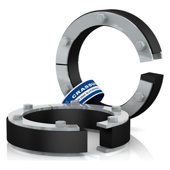 Crassus Pressringdichtung SD30-T, DN 400, AD 0-375mm, 2,5 bar, 30mm, EPDM/V2A