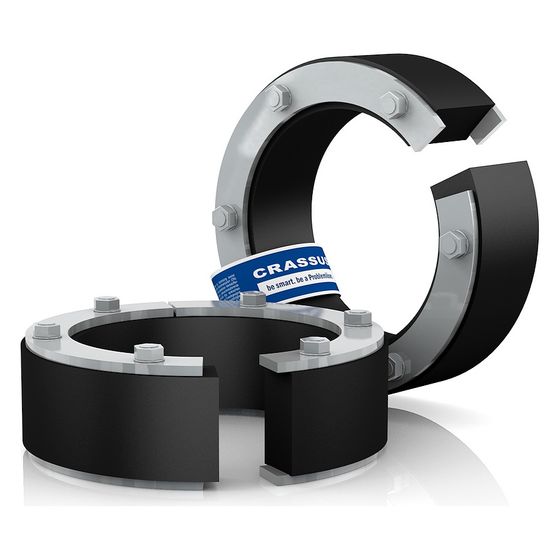 Crassus Pressringdichtung SD60-T, DN 250, AD 0-225mm, 5 bar, Dichtung 60mm, EPDM/V2A