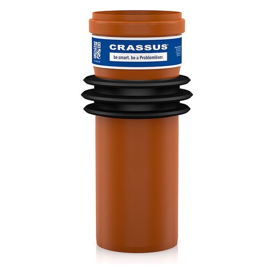 Crassus Bodendurchführung KG, DN 250, bis 2,5 bar, 500mm, 3-Stegdichtung, PVC
