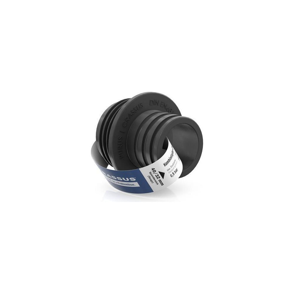 Crassus Kombiadapter CKA 50/40/32, 50mm auf 40/32mm, bis 0,5 bar, TPE, Schwarz... CRASSUS-CRA10011 4260182340110 (Abb. 2)