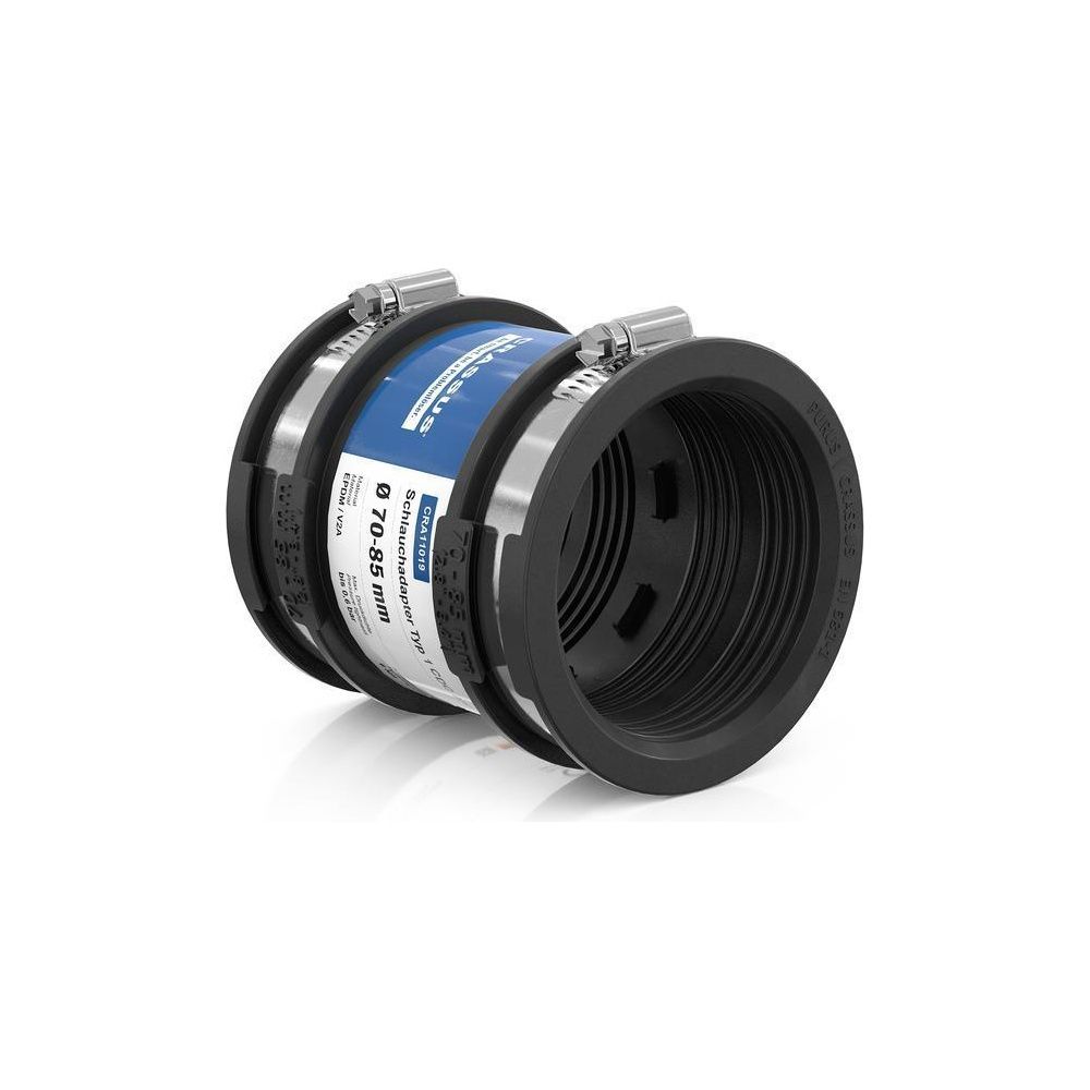 Crassus Schlauchadapter Typ 1 CDC 070, 70-85mm, 0,6 bar, EPDM, V2A, 120mm... CRASSUS-CRA11019 4260182340196 (Abb. 2)