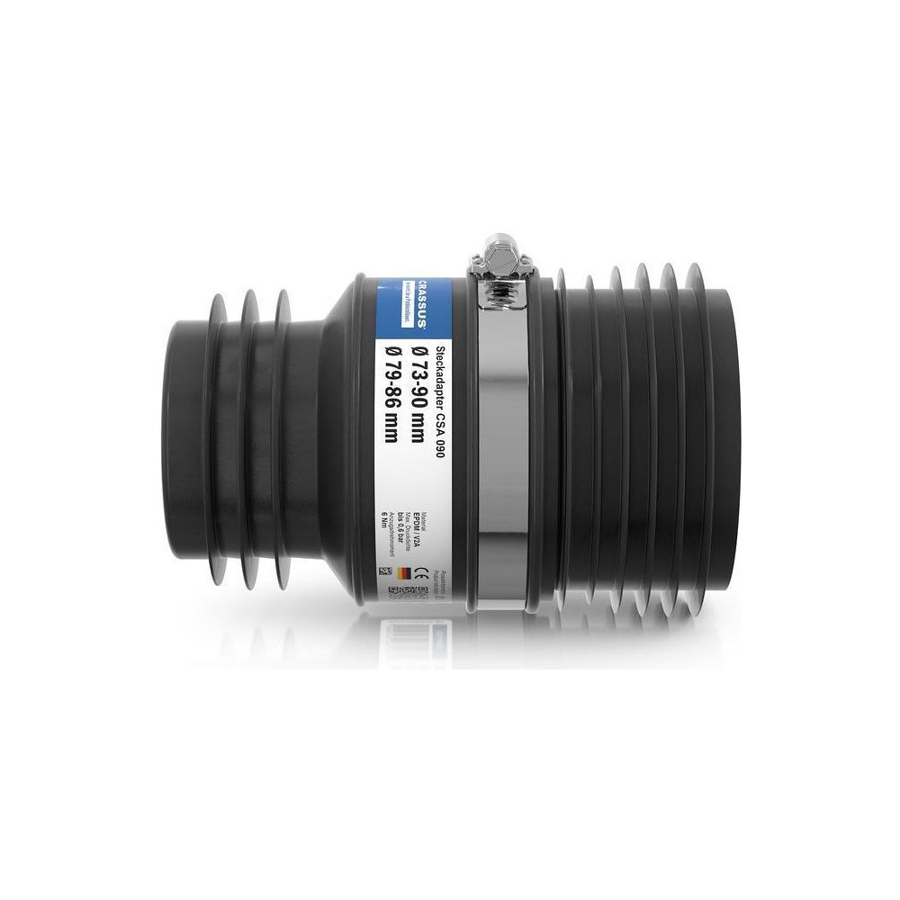 Crassus Steckadapter CSA 090, 73-90mm auf 79-86mm, bis 0,5 bar, 115mm, EPDM... CRASSUS-CRA11022 4260182345900 (Abb. 3)