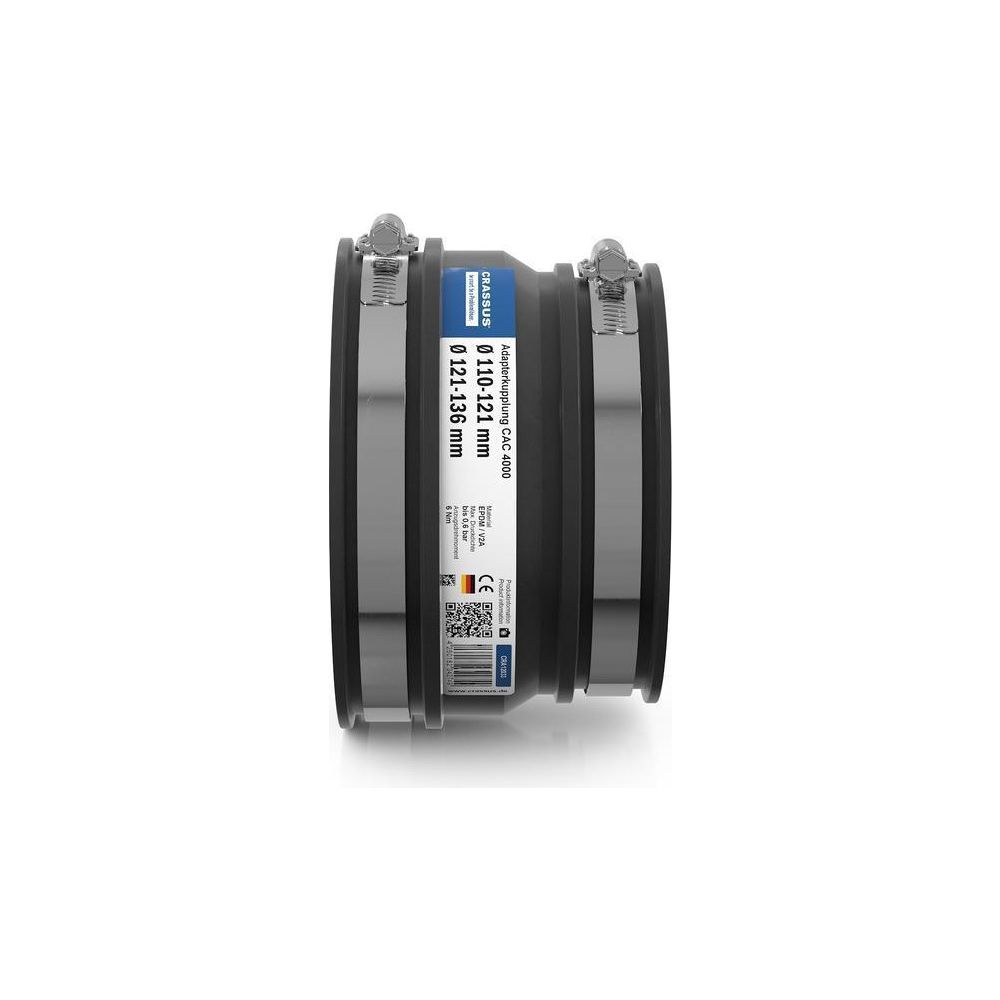Crassus Adapterkupplung CAC 4000, 121-136mm auf 110-121mm, bis 0,6 bar, EPDM/V2A... CRASSUS-CRA12033 4260182342749 (Abb. 3)