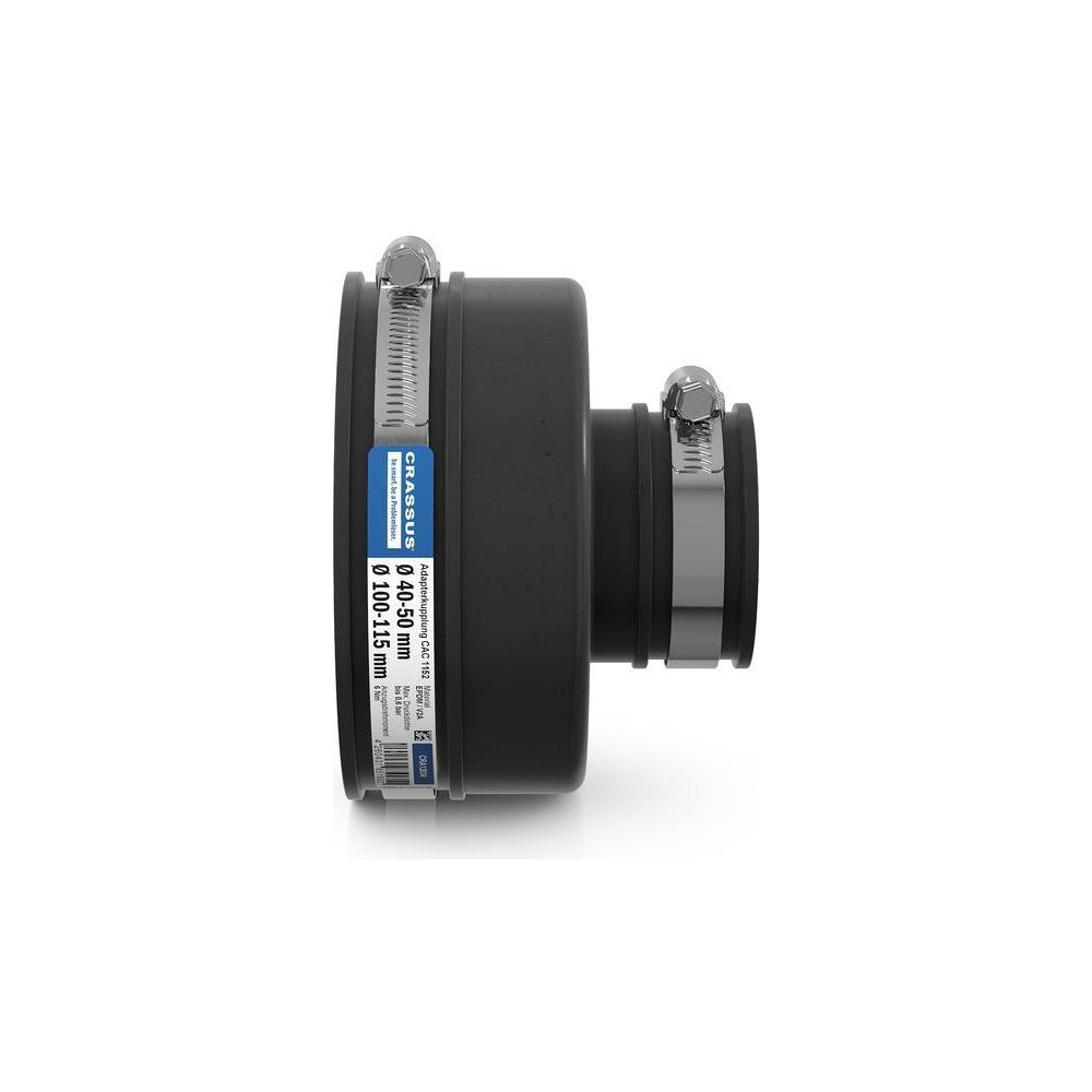 Crassus Adapterkupplung CAC 1152, 100-115mm auf 40-50mm, bis 0,6 bar, 100mm, EPDM/V2A... CRASSUS-CRA12034 4260431851800 (Abb. 3)
