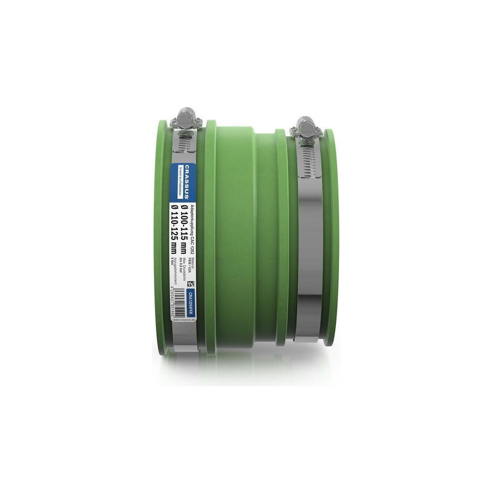 Crassus Adapterkupplung CAC 1252 110-125mm auf 100-115mm, bis 0,6 bar, 105mm, FKM/... CRASSUS-CRA12054FKM 4260431851442 (Abb. 3)