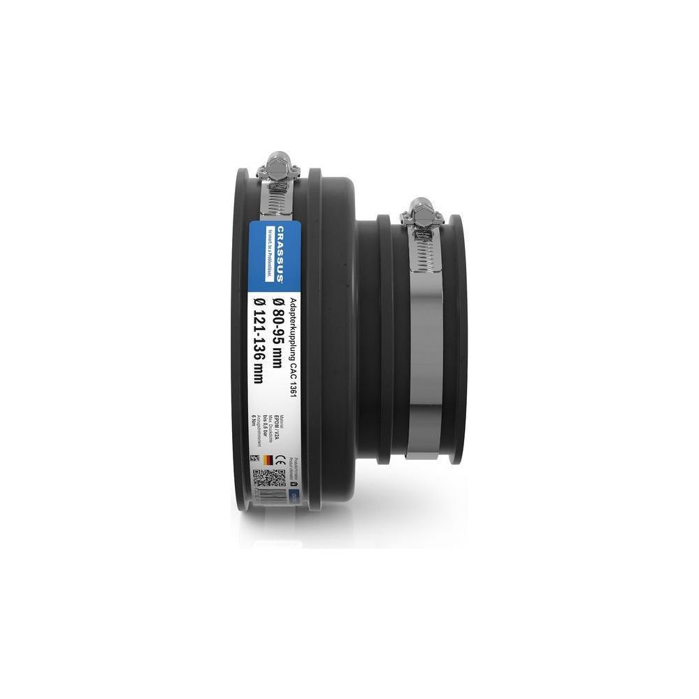 Crassus Adapterkupplung CAC 1361, 121-136mm auf 80-95mm, bis 0,6 bar, EPDM/V2A... CRASSUS-CRA12056 4260182340561 (Abb. 3)