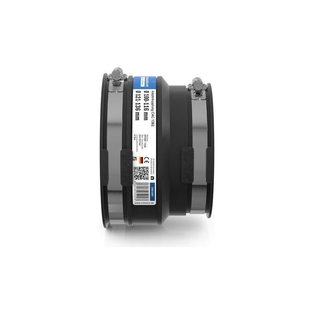 Crassus Adapterkupplung CAC 1362, 121-136mm auf 100-116mm, bis 0,6 bar, EPDM/V2A... CRASSUS-CRA12057 4260182340578 (Abb. 3)