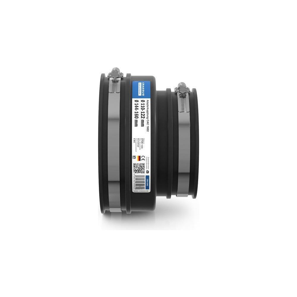 Crassus Adapterkupplung CAC 1602, 144-160mm auf 110-122mm, bis 0,6 bar, EPDM/V2A... CRASSUS-CRA12062 4260182340622 (Abb. 3)