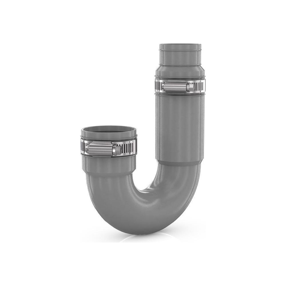 Crassus Flexibler Siphon, DN 32/38mm, Kunststoff, Grau, CRA12081... CRASSUS-CRA12081 4260182342664 (Abb. 2)