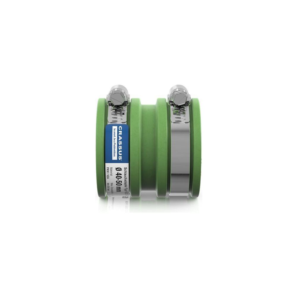 Crassus Schlauchadapter Typ 1 CDC 050 FKM, 40-50mm, 0,6 bar, Gummi, V2A... CRASSUS-CRA14023FKM 4260431851367 (Abb. 3)