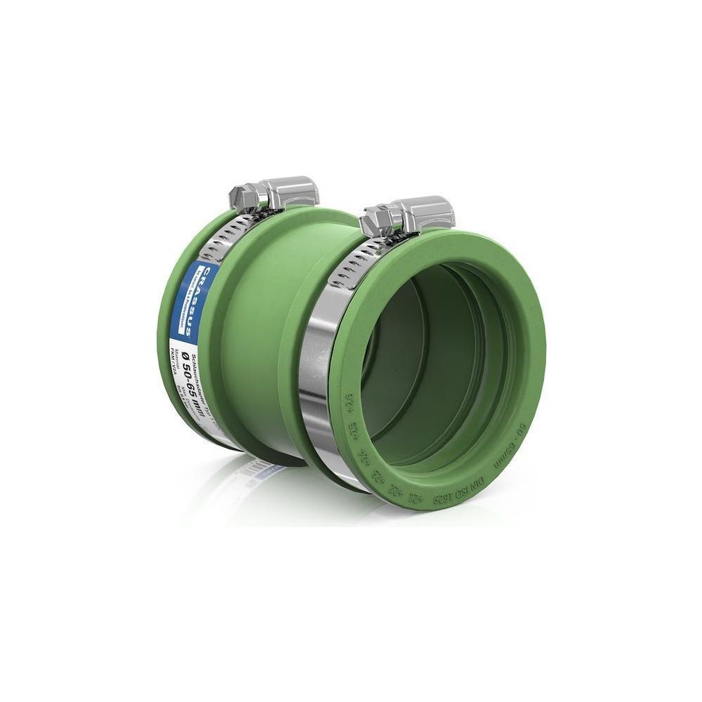 Crassus Schlauchadapter Typ 1 CDC 065 FKM, 50-65mm, 0,6 bar, 90mm, Gummi/V2A... CRASSUS-CRA14024FKM 4260431851343 (Abb. 2)