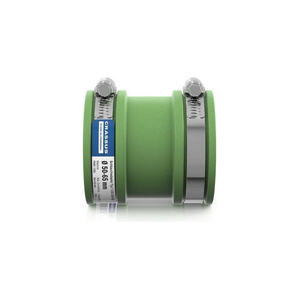 Crassus Schlauchadapter Typ 1 CDC 065 FKM, 50-65mm, 0,6 bar, 90mm, Gummi/V2A... CRASSUS-CRA14024FKM 4260431851343 (Abb. 3)