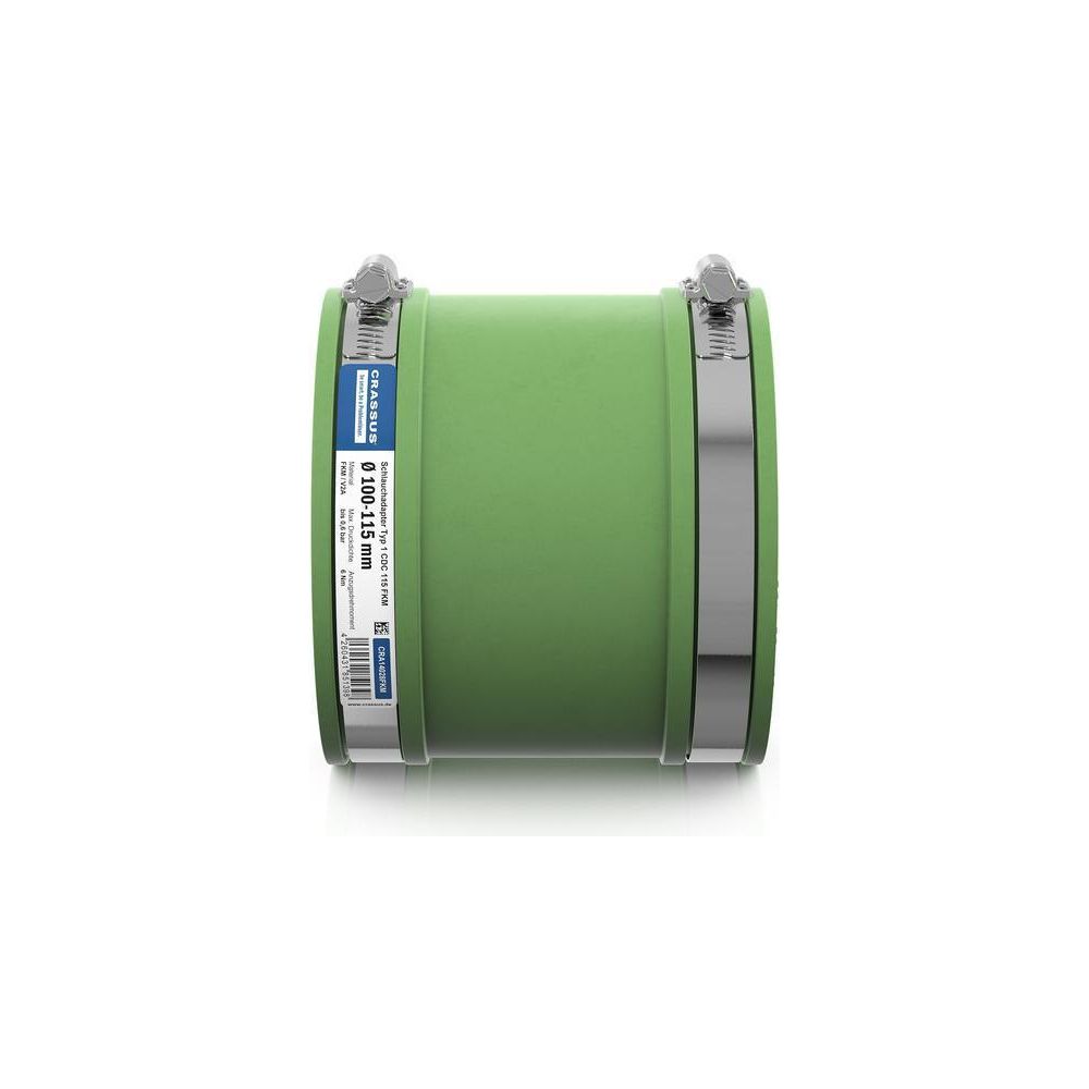 Crassus Schlauchadapter Typ 1 CDC 115 100-115mm, 0,6 bar, 120mm, FKM/V2A... CRASSUS-CRA14028FKM 4260431851398 (Abb. 3)
