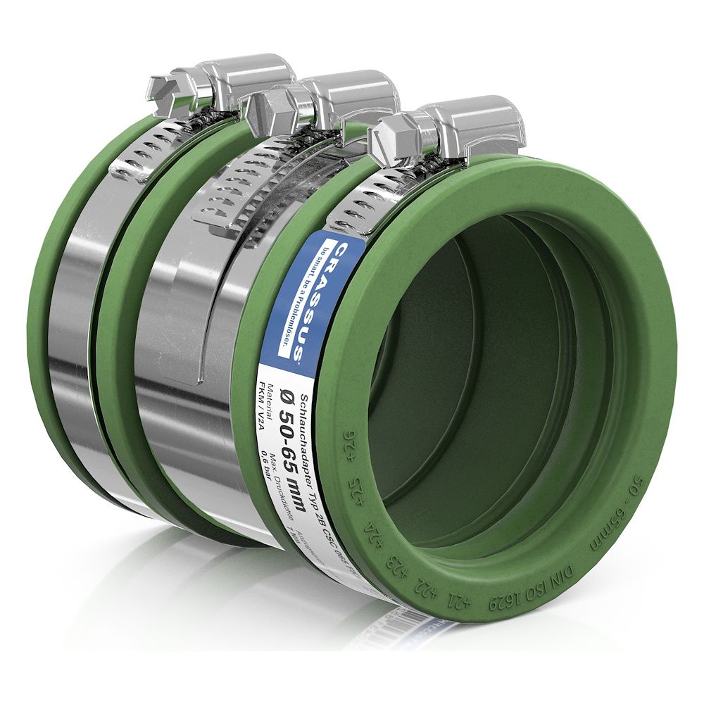 Crassus Schlauchadapter Typ 2B CSC 065 FKM, 50-65mm, 2,5 bar, Gummi, CRA14033FKM... CRASSUS-CRA14033FKM 4260431852159 (Abb. 2)