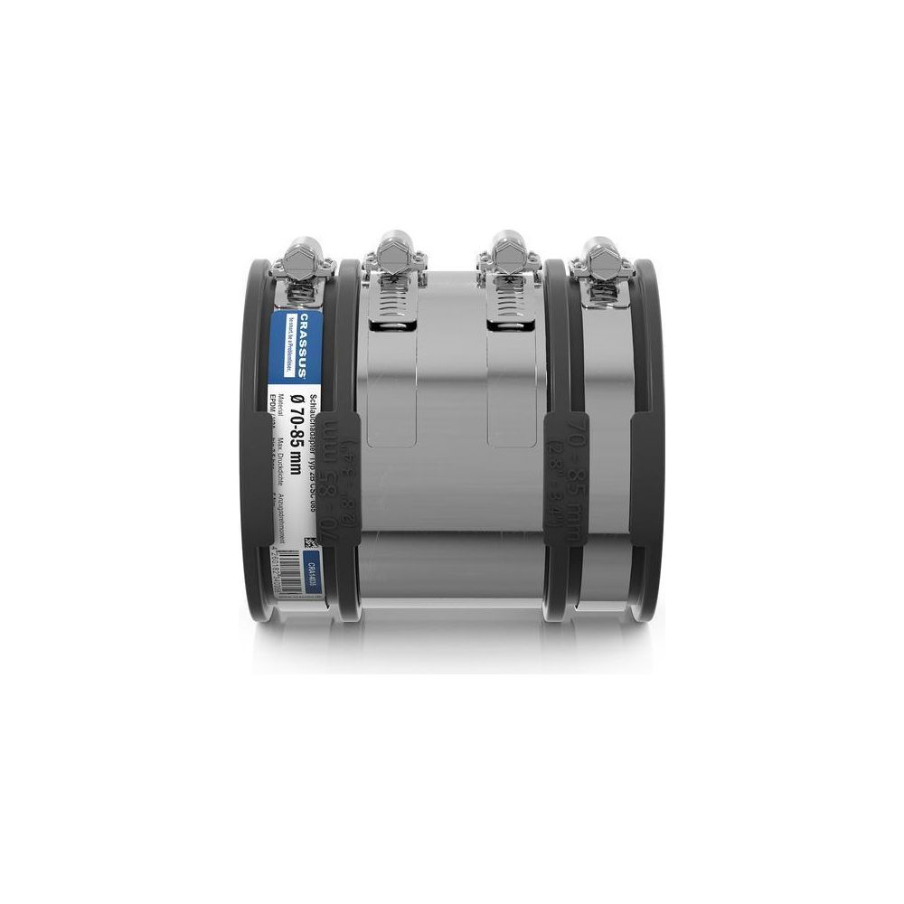 Crassus Schlauchadapter Typ 2B CSC 085, 70-85mm, 2,5 bar, EPDM/V2A, 120mm... CRASSUS-CRA14035 4260182340356 (Abb. 3)
