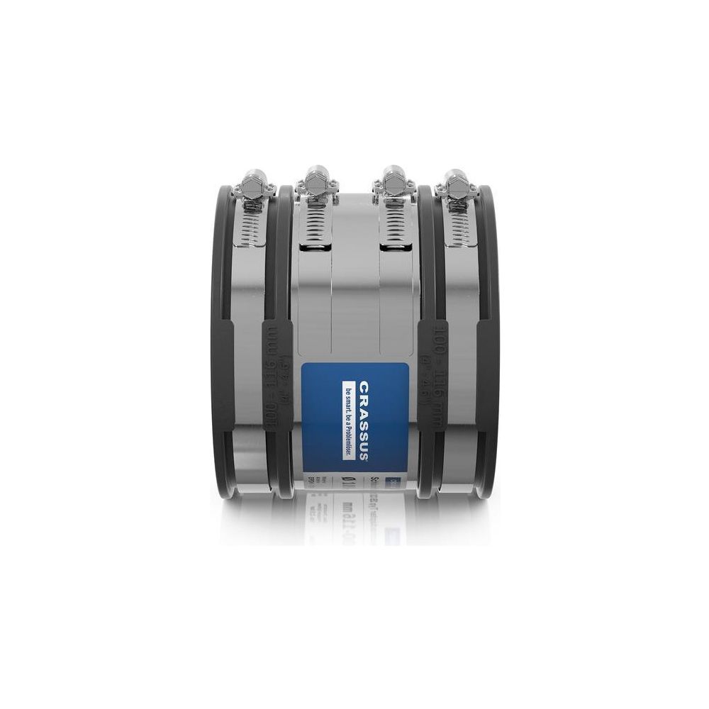 Crassus Schlauchadapter 2B CSC 116, 100-116mm, 2,5 bar, EPDM/V2A, 120mm... CRASSUS-CRA14037 4260182340370 (Abb. 3)