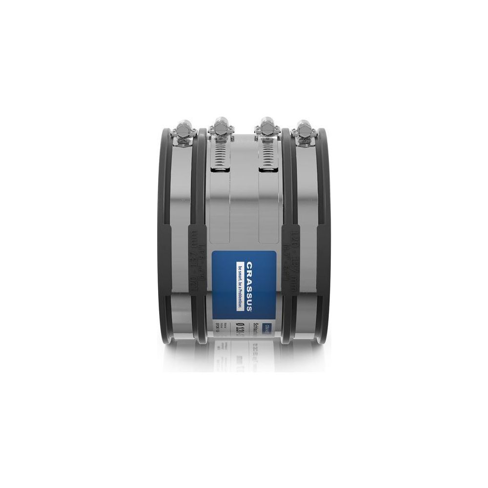 Crassus Schlauchadapter Typ 2B CSC 137, 120-137mm, 2,5 bar, EPDM/V2A, Gummi... CRASSUS-CRA14039 4260182340394 (Abb. 3)