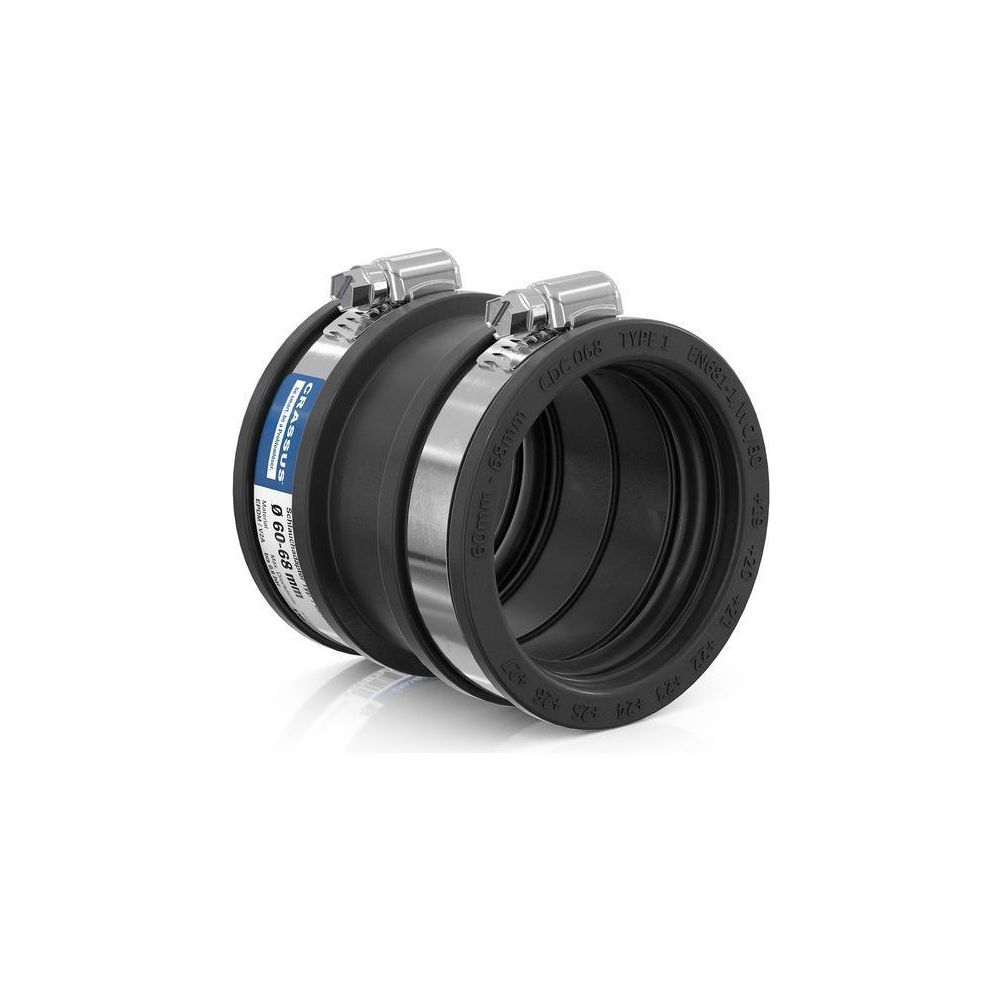 Crassus Schlauchadapter Typ 1 CDC 068, 60-68mm, 0,6 bar, EPDM/V2A, CRA14046... CRASSUS-CRA14046 4260182342633 (Abb. 2)