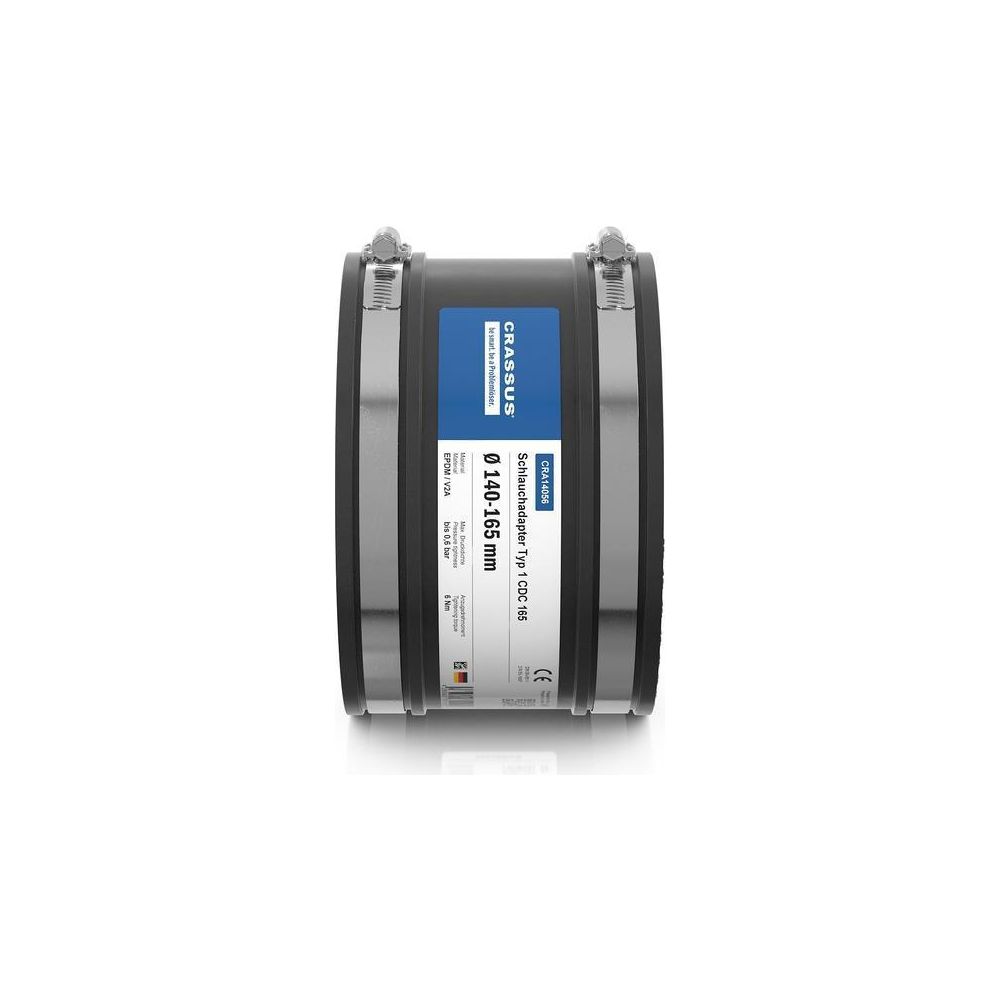Crassus Schlauchadapter Typ 1 CDC 165, 140-165mm, 0,6 bar, EPDM/V2A, CRA14056... CRASSUS-CRA14056 4260431851947 (Abb. 3)
