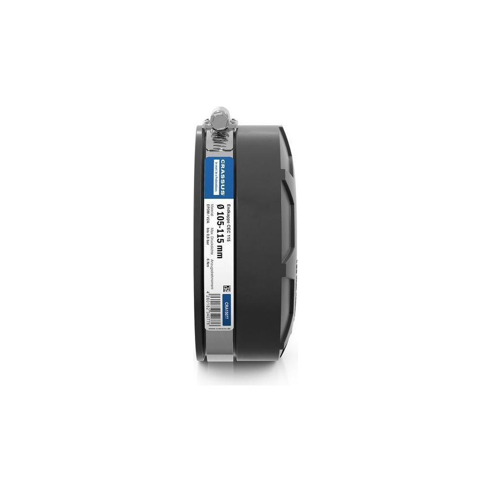 Crassus Endkappe CEC 115, 105-115mm, bis 0,6 bar, 54mm, EPDM/V2A, Schwarz... CRASSUS-CRA15077 4260182340776 (Abb. 3)