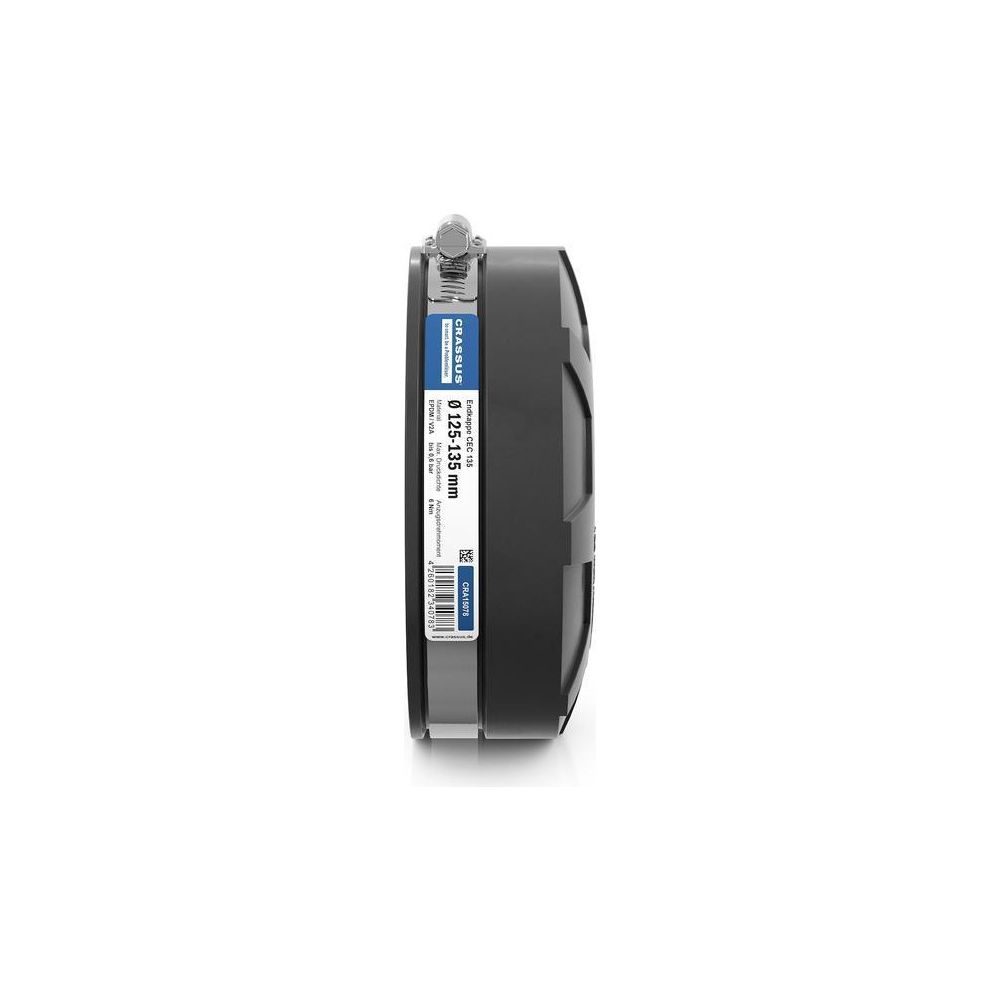Crassus Endkappe CEC 135, 125-135mm, bis 0,6 bar, 54mm, EPDM/V2A, Schwarz... CRASSUS-CRA15078 4260182340783 (Abb. 3)