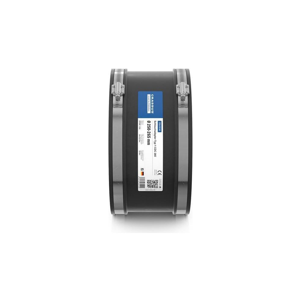 Crassus Schlauchadapter Typ 1 CDC 265, 250-265mm, 0,6 bar, EPDM/V2A, CRA16145... CRASSUS-CRA16145 4260182345139 (Abb. 3)