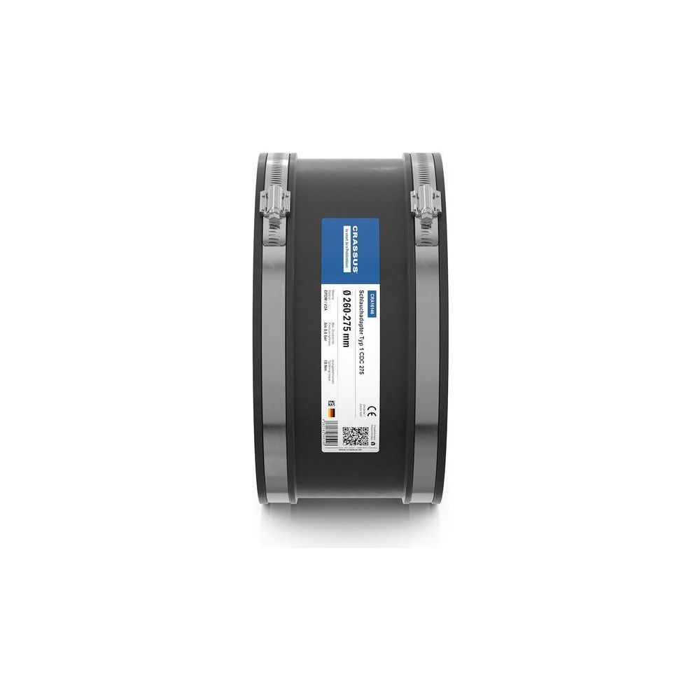 Crassus Schlauchadapter Typ 1 CDC 275, 260-275mm, 0,6 bar, EPDM/V2A, CRA16146... CRASSUS-CRA16146 4260182345146 (Abb. 3)