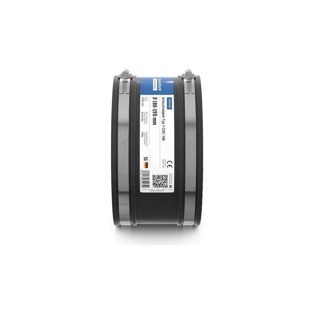Crassus Schlauchadapter Typ 1 CDC 195, 180-195mm 0,6 bar 120mm, EPDM/V2A... CRASSUS-CRA16159 4260182342640 (Abb. 3)