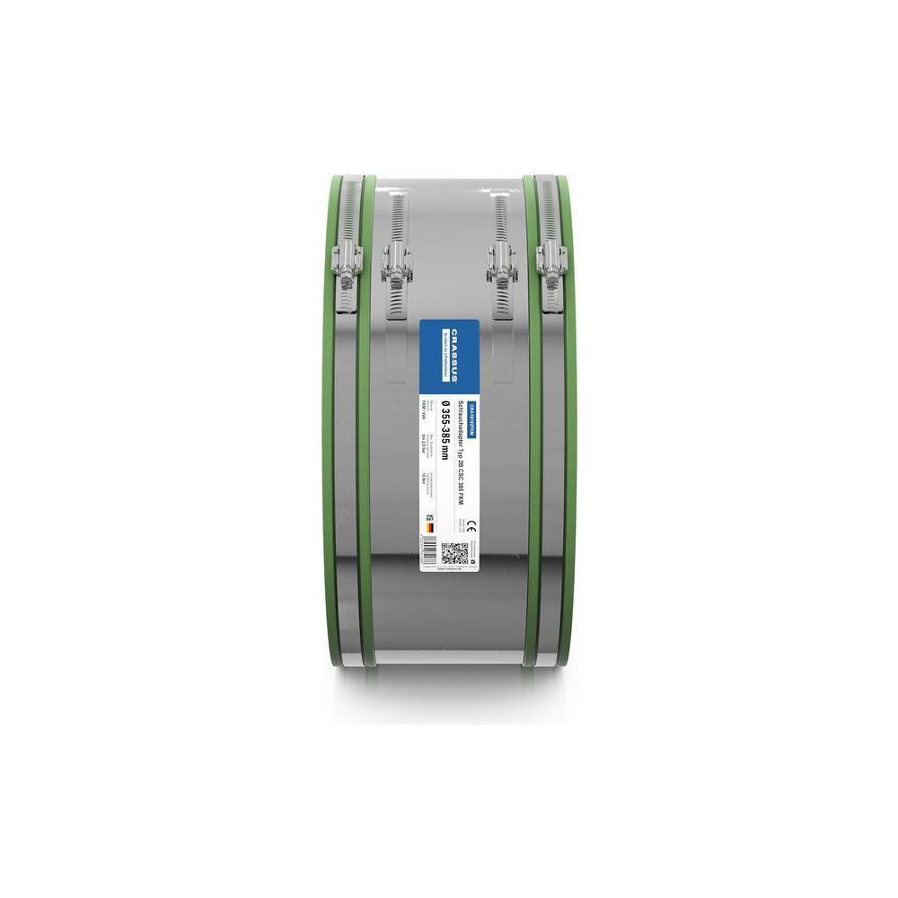 Crassus Schlauchadapter Typ 2B CSC 385 FKM, 355-385mm, 2,5 bar, Gummi, V2A... CRASSUS-CRA16192FKM 4260431851688 (Abb. 3)