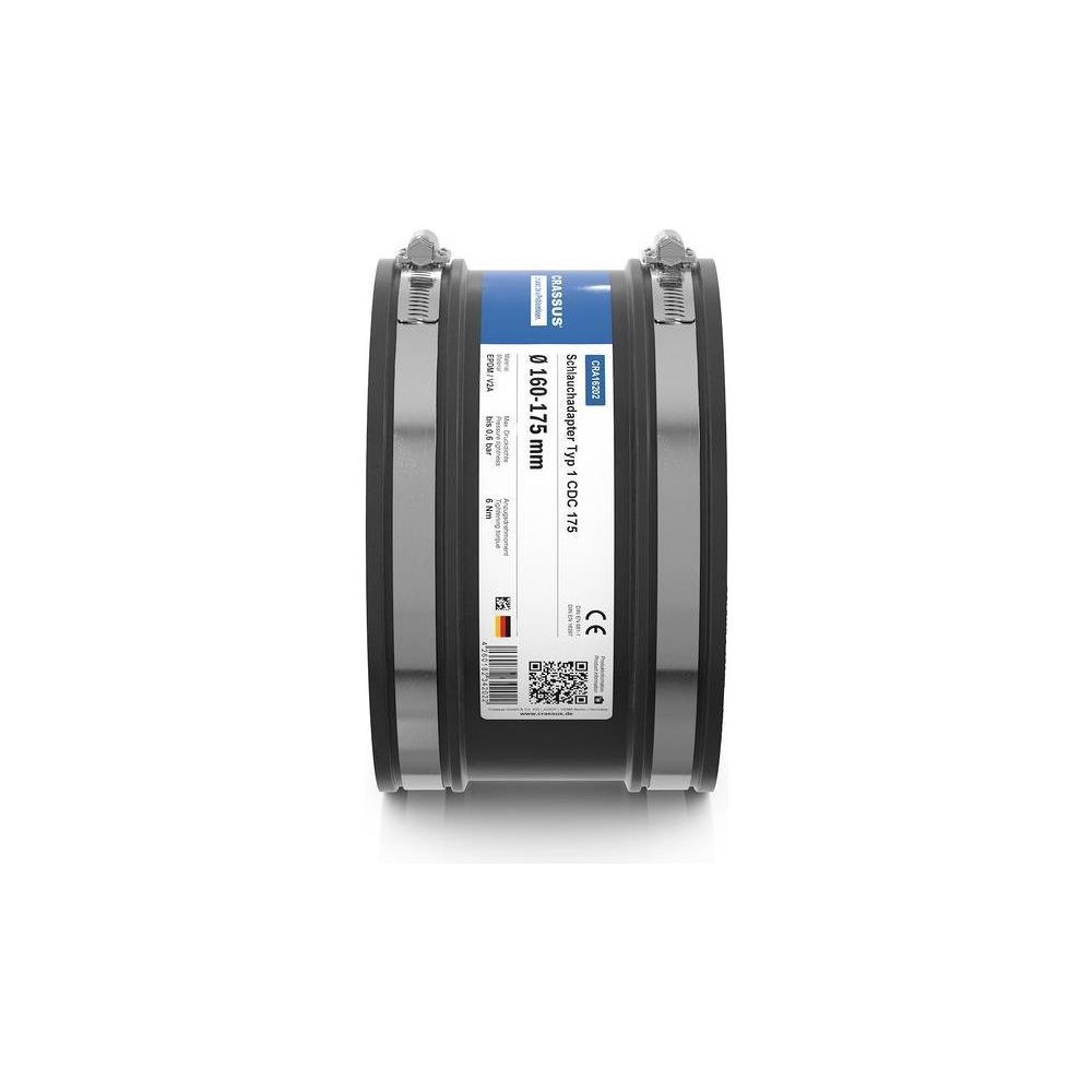 Crassus Schlauchadapter Typ 1 CDC 175, 160-175mm, 0,6 bar, 120mm, EPDM/V2A... CRASSUS-CRA16202 4260182342022 (Abb. 3)