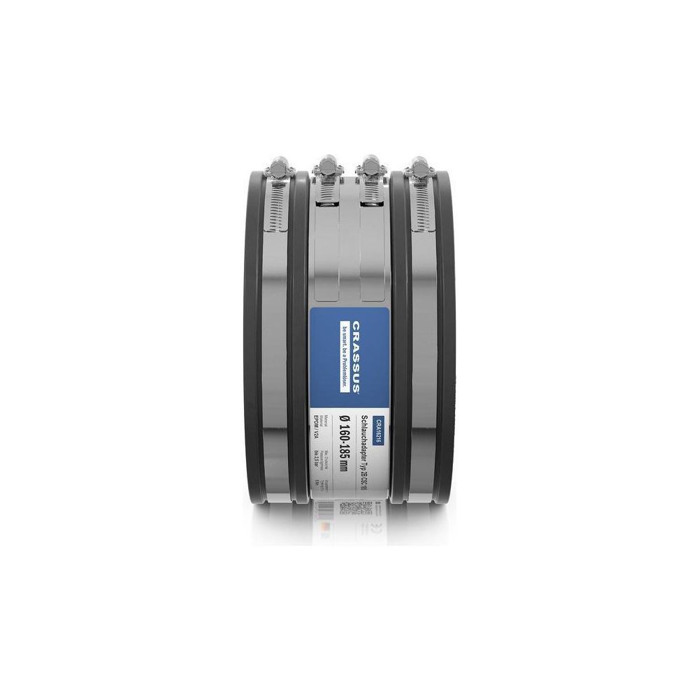 Crassus Schlauchadapter Typ 2B CSC 185, 160-185mm, 2,5 bar, EPDM/V2A, CRA16216... CRASSUS-CRA16216 4260182342169 (Abb. 3)