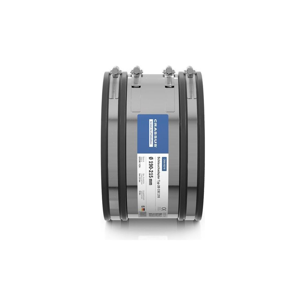 Crassus Schlauchadapter Typ 2B CSC 215, 190-215mm, 2,5 bar, EPDM/V2A, CRA16218... CRASSUS-CRA16218 4260182342183 (Abb. 3)
