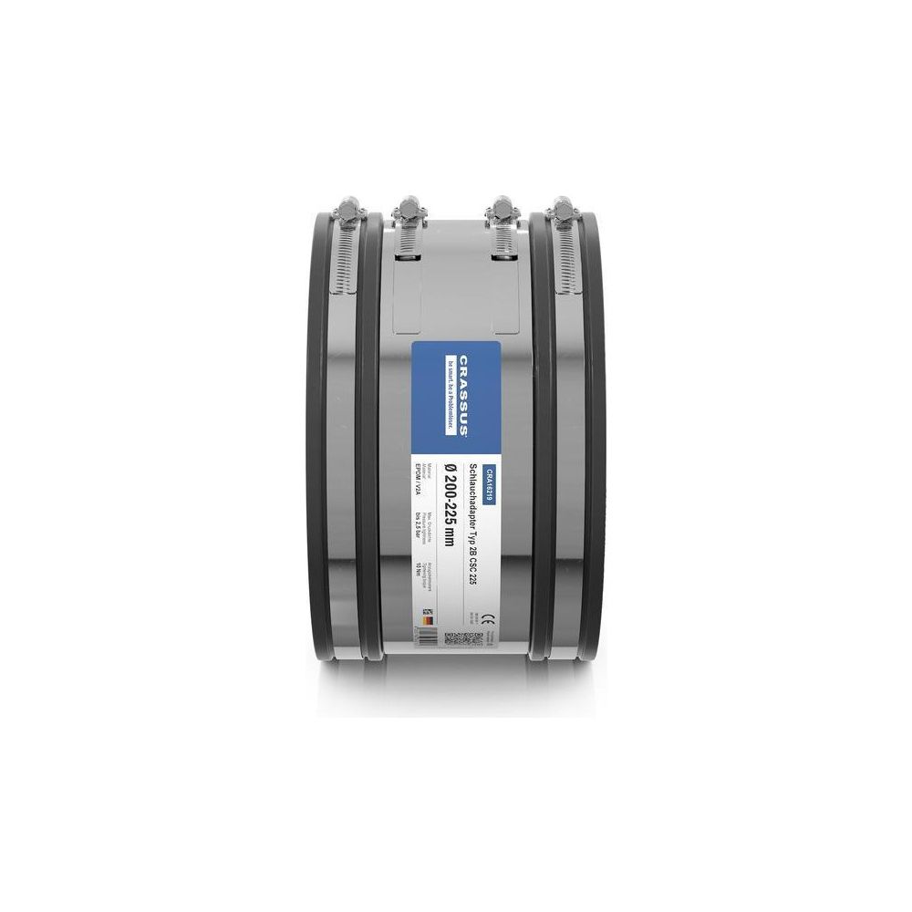 Crassus Schlauchadapter Typ 2B CSC 225, 200-225mm, 2,5 bar, EPDM/V2A, CRA16219... CRASSUS-CRA16219 4260182342190 (Abb. 3)