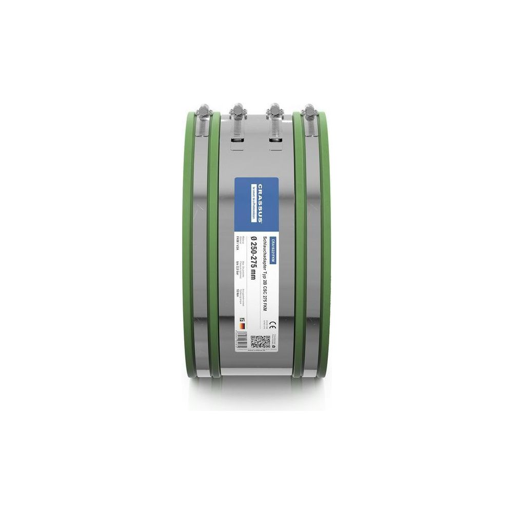 Crassus Schlauchadapter Typ 2B CSC 275, 250-275mm, 2,5 bar, FKM/V2A, CRA16221FKM... CRASSUS-CRA16221FKM 4260431851879 (Abb. 3)