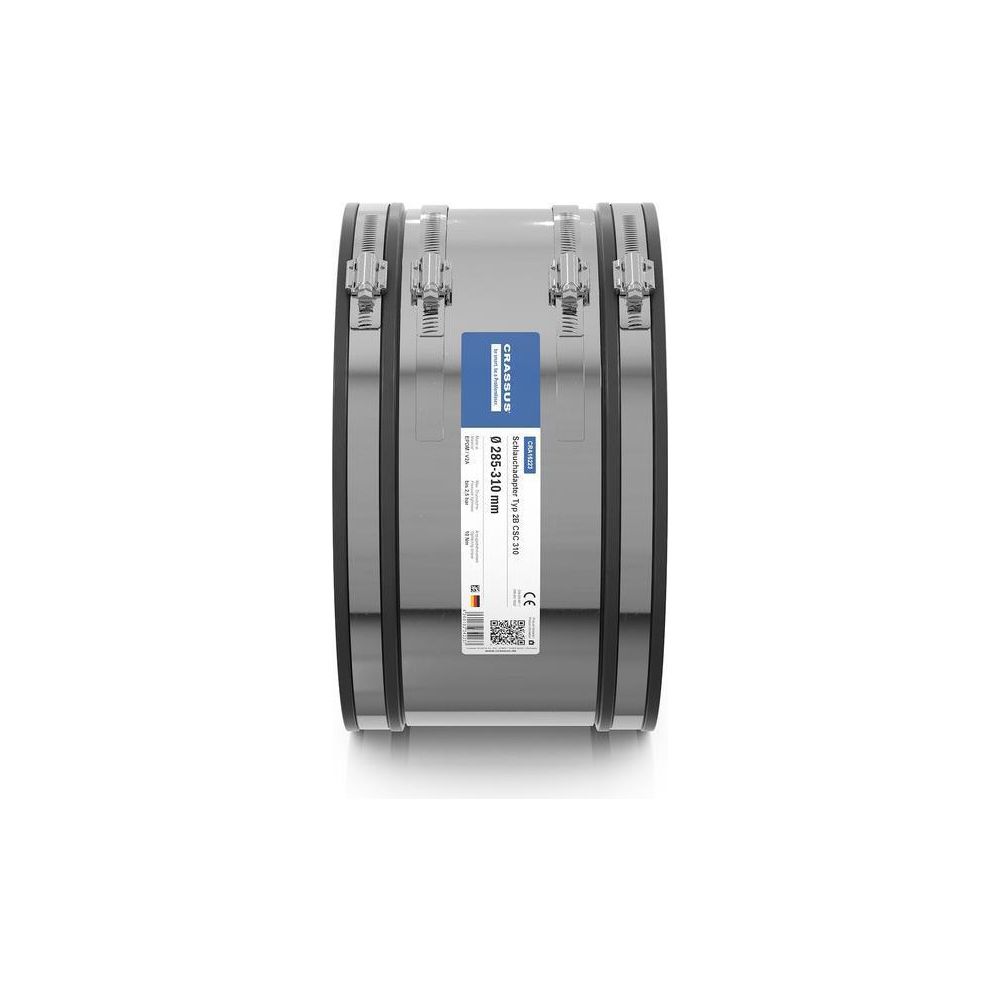 Crassus Schlauchadapter Typ 2B CSC 310, 285-310mm, 2,5 bar, EPDM/V2A, CRA16223... CRASSUS-CRA16223 4260182342237 (Abb. 3)