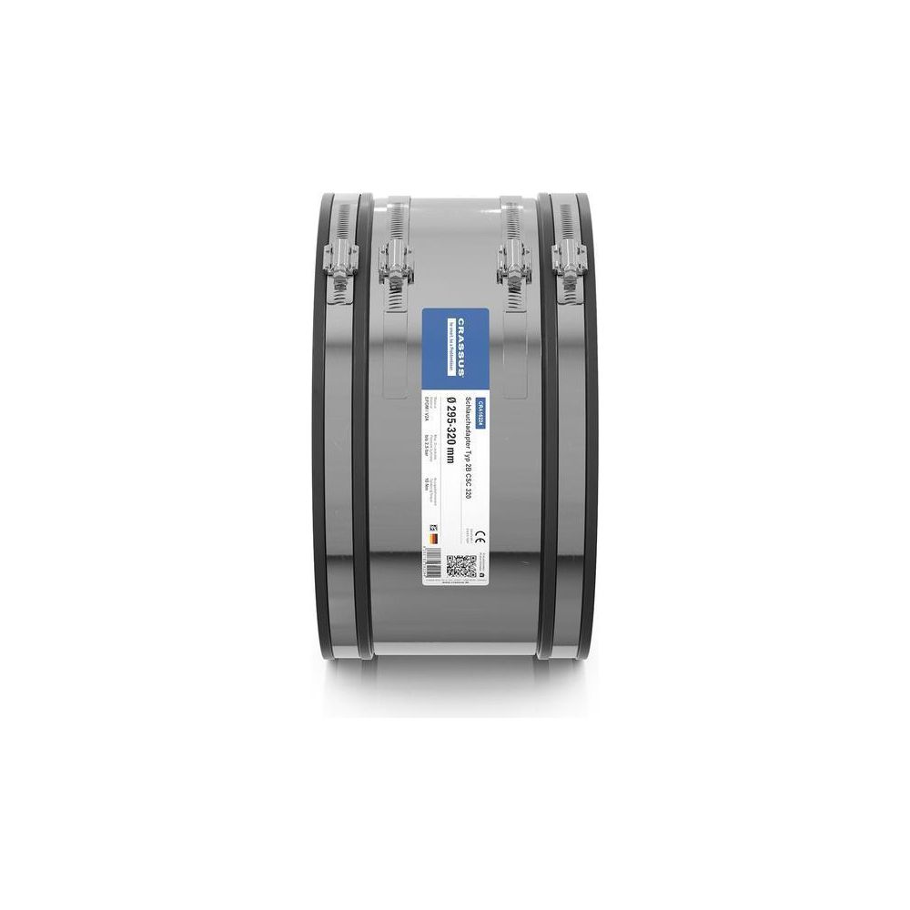 Crassus Schlauchadapter Typ 2B CSC 320, 295-320mm, 2,5 bar, EPDM/V2A, CRA16224... CRASSUS-CRA16224 4260182342244 (Abb. 3)
