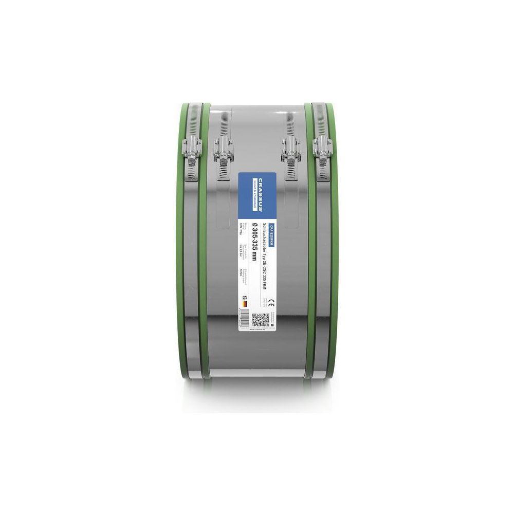 Crassus Schlauchadapter Typ 2B CSC 335 305-335mm, 2,5 bar, FKM/V2A, 150mm... CRASSUS-CRA16225FKM 4260431851893 (Abb. 3)