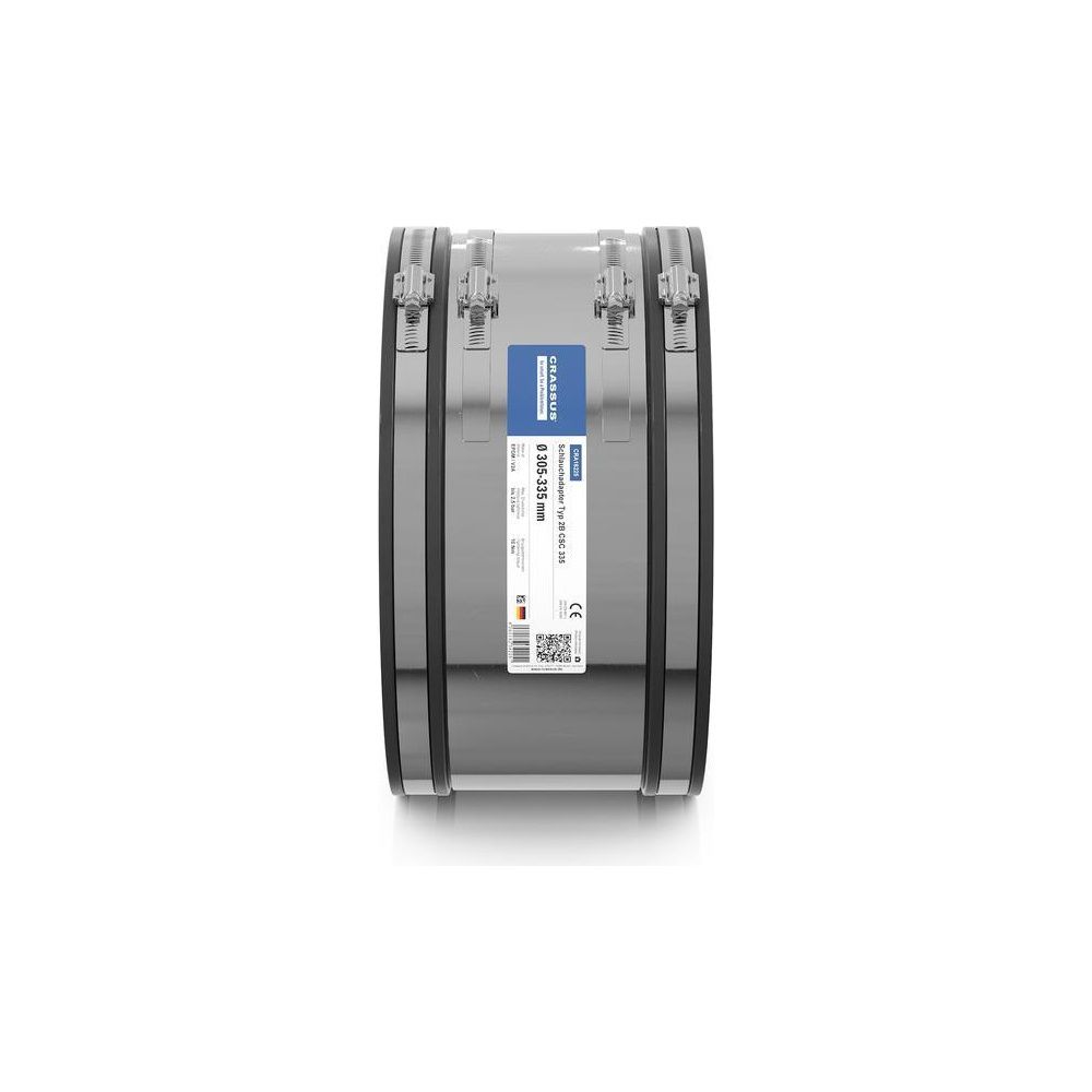 Crassus Schlauchadapter Typ 2B CSC 335, 305-335mm, 2,5 bar, EPDM/V2A, CRA16225... CRASSUS-CRA16225 4260182342251 (Abb. 3)