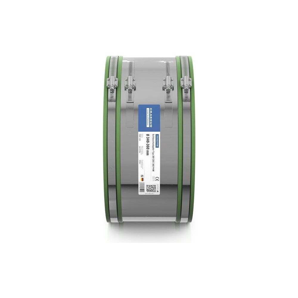 Crassus Schlauchadapter Typ 2B CSC 360, 340-360mm, 2,5 bar, FKM/V2A, CRA16227FKM... CRASSUS-CRA16227FKM 4260431851909 (Abb. 3)