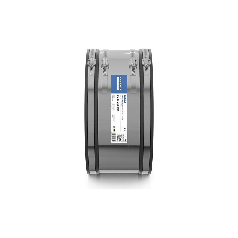 Crassus Schlauchadapter Typ 2B CSC 360, 340-360mm, 2,5 bar, EPDM/V2A, CRA16227... CRASSUS-CRA16227 4260182342275 (Abb. 3)