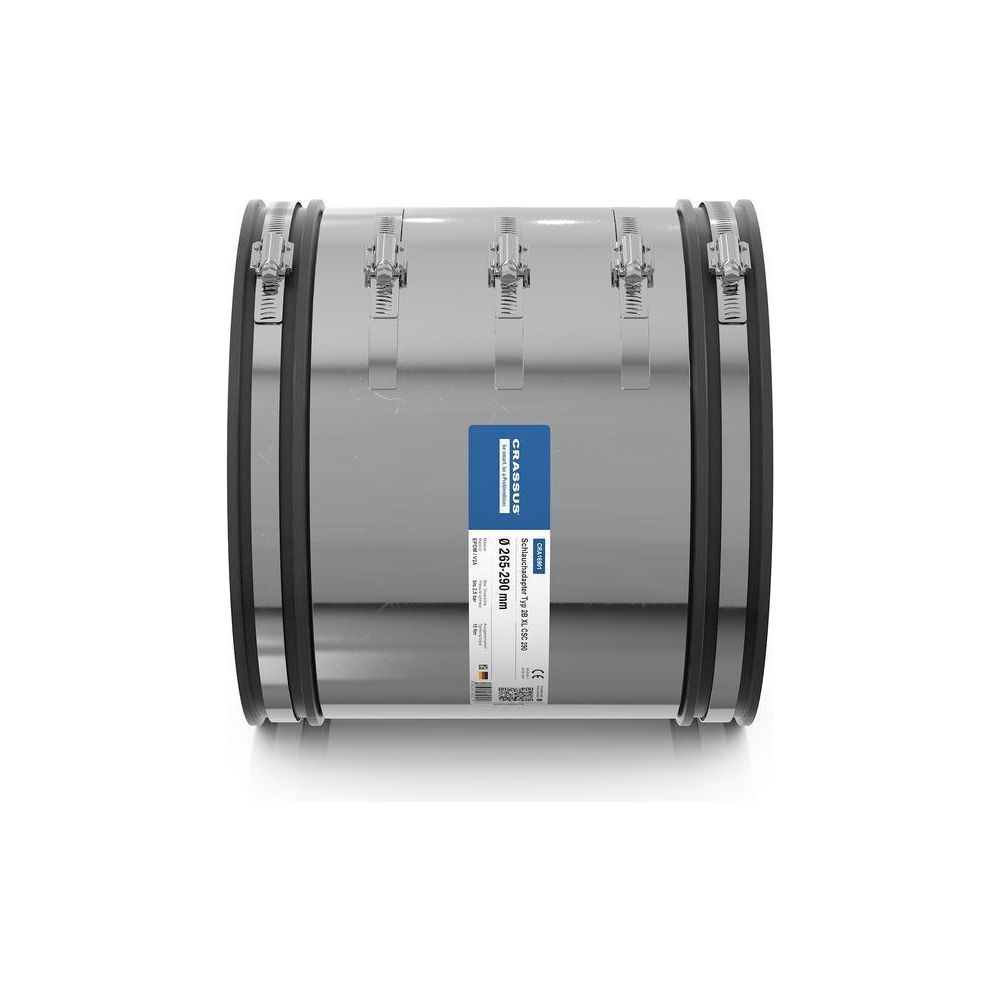 Crassus Schlauchadapter Typ 2B XL CSC 290, 265-290mm, 2,5 bar, 300mm, EPDM/V2A... CRASSUS-CRA16901 4260431853071 (Abb. 3)