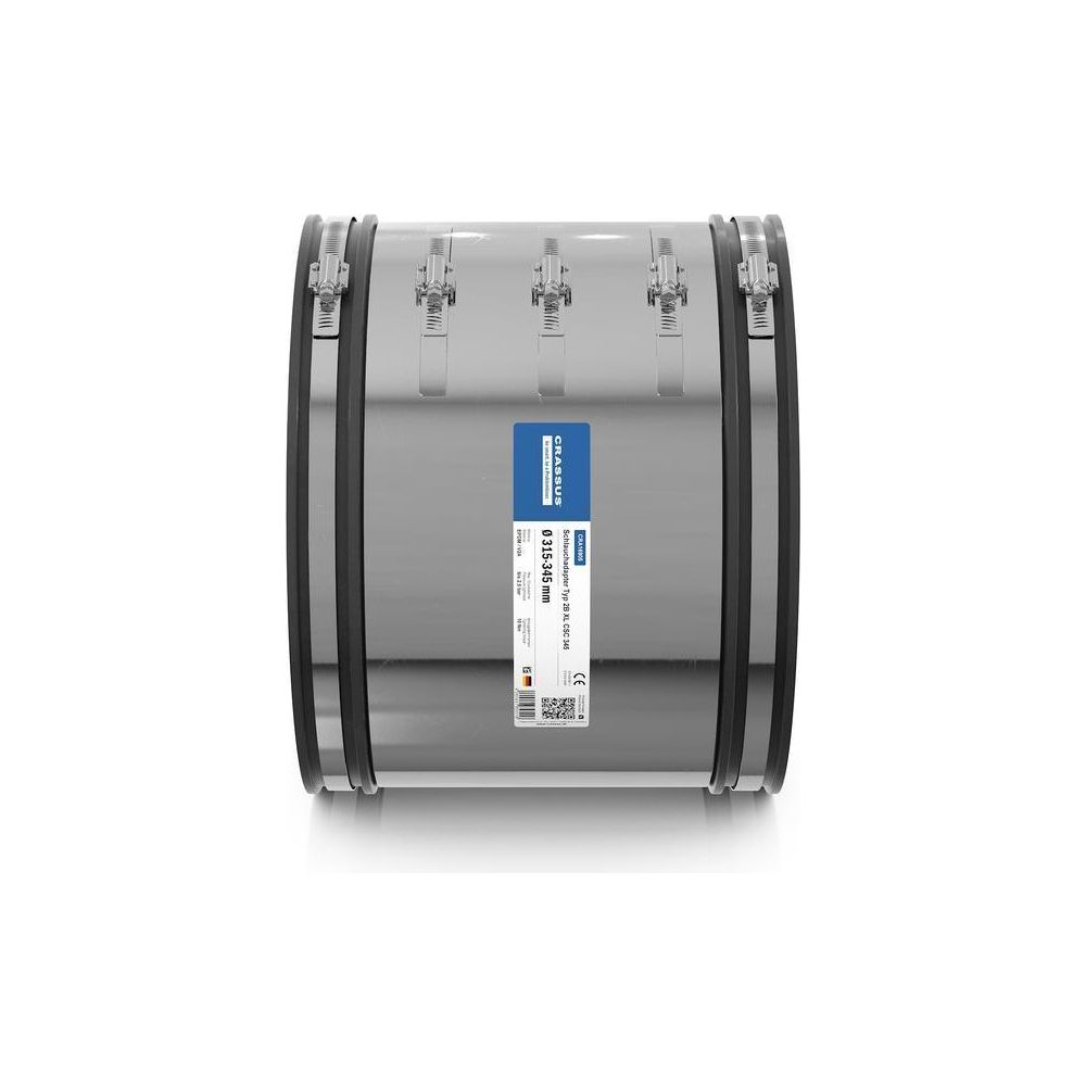 Crassus Schlauchadapter 2B XL CSC 345, 315-345mm, 2,5 bar, EPDM/V2A, 300mm... CRASSUS-CRA16905 4260431853118 (Abb. 3)