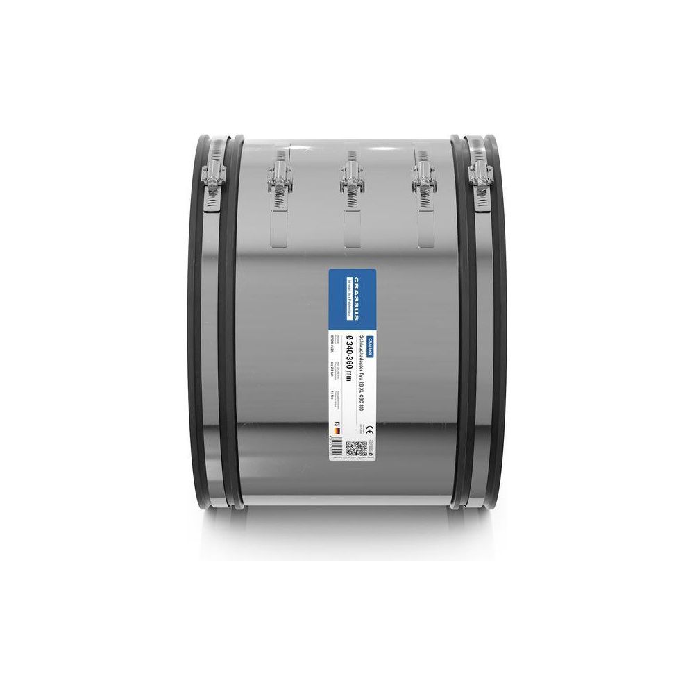 Crassus Schlauchadapter 2B XL CSC 360, 340-360mm, 2,5 bar, 300mm, EPDM/V2A... CRASSUS-CRA16906 4260431853125 (Abb. 3)