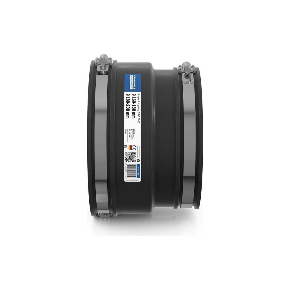 Crassus Adapterkupplung CAC 6000, 180-200mm auf 160-180mm, bis 0,6 bar, 150mm, EPDM/V... CRASSUS-CRA17034 4260182342756 (Abb. 3)